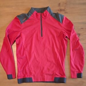 Ping Men's Red and Gray Half-Zip Performance Sweater